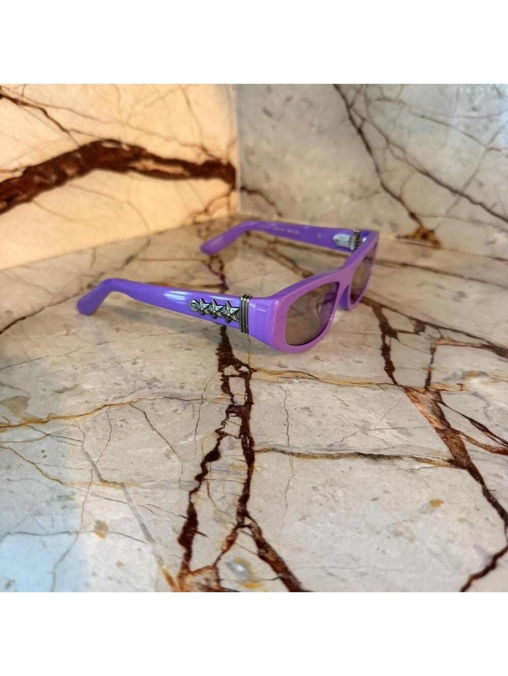 Chrome Hearts Men's Purple Sunglass